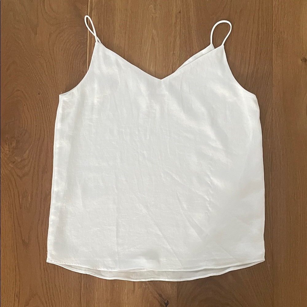 Calvin Klein Flowy Lined White Spaghetti Strap Camisole top - Picture 2 of 5